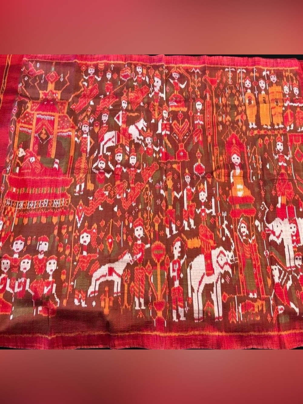 Mekong Blue 100% Silk Scarf from Cambodia